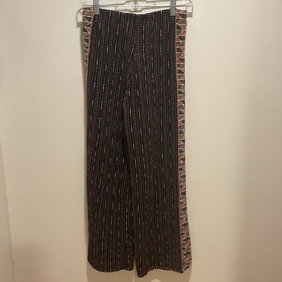NWT Urban Outfitters Lurex Metallic Wide Leg Pants XS New Year’s Eve holiday - Picture 7 of 8